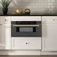 thumbnail image 5 of ZLINE Autograph Edition 24" 3rd Rack Top Control Built-In Tall Tub Dishwasher in White Matte with Gold Handle, 51dBa (DWVZ-WM-24-G), 5 of 5