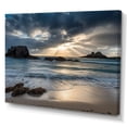 thumbnail image 2 of Designart "Beautiful Porthcothan Bay I" Modern Landscape Beach Wall Art For Bathroom, 2 of 5