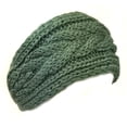 thumbnail image 1 of Wrapables® Thick Cable Knit Headband, Green, 1 of 4