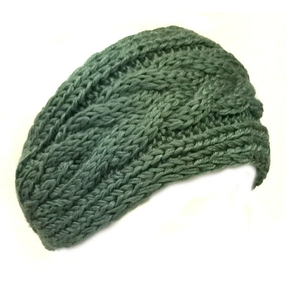 Wrapables® Thick Cable Knit Headband, Green