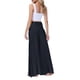 thumbnail image 4 of SAYOO Pantalones de Pierna Ancha para Mujer, Casual, Sueltos, de Color sólido, Cintura Fruncida, Vendaje, Cintura Elástica, Pantalones Femeninos SAYOO  Moda, 4 of 5