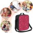 thumbnail image 5 of Defioc Red Glitter Print Lunch Box for Men & Women, Insulated Lunch Bag Thickened Thermal Leakproof Lunch Tote Bag for Adult Office Travel Picnic, 5 of 8