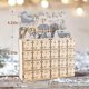 thumbnail image 1 of Calendario de Adviento de madera con luces LED de Navidad, adorno de cuenta regresiva de Papá Noel con batería, casa de pueblo, caja de cajones, regalo de Año Nuevo, 1 of 4