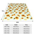 thumbnail image 3 of Zufioo Vintage White Polka Dot Sunflower Fleece Blanket Queen Size,Plush Bed Blanket,Ultra Soft Throw Blanket,Plush Fuzzy Cozy Blanket Perfect for Bed,Couch-40"x30", 3 of 7