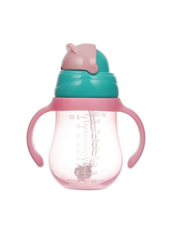 Sippy Cups For Toddlers with Straw Spill Proof,Learner Cup with Handle