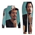 thumbnail image 2 of Johnny Depp Unisex Adult Sweatsuits Hoodie & Sweatpants Long Sleeve Hooded Sweatshirt Matching Joggers Tracksuit Sets 2XS, 2 of 9