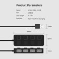 thumbnail image 3 of USB 2.0 HUB Multi 4 puertos Splitter Expander Adaptador de corriente USB para PC portátil, 3 of 6