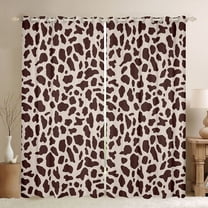 Feelyou Fashion Cow Print Blackout Curtains Set of 2 (52x84 Each), Chic Polkadots Abstract Window Curtains, Teens Adult Women Curtains and Drapes, Blackout Curtains Room Decor