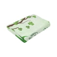 thumbnail image 6 of SPXUBZ St. Patrick's Day Throw Blanket - Gnome Shamrock Flannel Blanket for Sofa Couch Bed, 6 of 7
