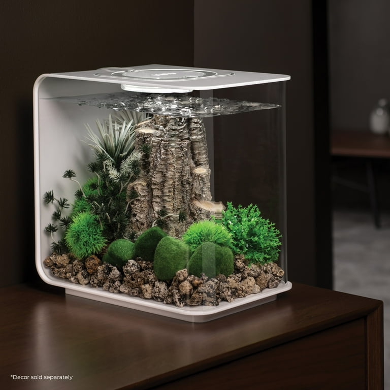 biOrb Flow 15 Aquarium with Standard Light - 4 Gallon, White