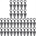 thumbnail image 1 of 50 Pcs Clips pour Lumières de Store RV Crochets de Rideau avec Clips 360° Remorque Fête de Noël Support de Guirlande Lumineuse Crochet, 50 x clip Crochet, Noir, 1 of 7
