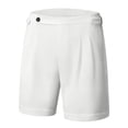 thumbnail image 1 of INSPIRE CHIC Shorts d'Affaires pour Hommes devant Plissé Robe d'Été Shorts Chino Blanc 30, 1 of 2