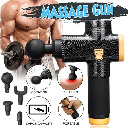3 Levels Electronic Therapy Body Massage for Gun 3200r/min High Frequency Vibrating Body Relaxing Relief Pains With 6 Heads