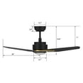 thumbnail image 5 of Smaair 52" Black/Gold Wifi LED Ceiling Fan with Remote and Light for Bedroom, 5 of 6