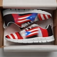 thumbnail image 3 of Puerto Rico Shoes Men Women Running Tennis Shoes Breathable Casual Puerto Rico Flag Sneakers White Size 4.5, 3 of 5