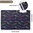 thumbnail image 3 of ALAZA Cute Neon Sharks Swim A4 Foldable Clipboard 360 Degree Folder Binder, 3 of 9
