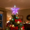 thumbnail image 5 of Christmas Tree Topper Star, Treetop Rustic Holiday Tree Toppers, Colorful Led Light Christmas Tree Decor for Christmas Holiday Home Fit for General Size Xmas Tree, 1 Pcs, 8.7x2.2", 5 of 7