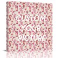 thumbnail image 2 of Pink Floral Seahorse Wall Art Painting on Canvas, Starfish Slipper Linen Vintage Canvas Art Home Prints Wall Art Framed Modern Artwork for Living Room Bedroom Wall Decor 12x12in, 2 of 9