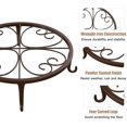 thumbnail image 4 of Soporte para macetas, [paquete de 3] Soporte para plantas de hierro resistente a la corrosión y duradero, soporte redondo para plantas de jardín para decoración de plantas de interior y exterior - Cho Afortunado Sencillez, 4 of 5