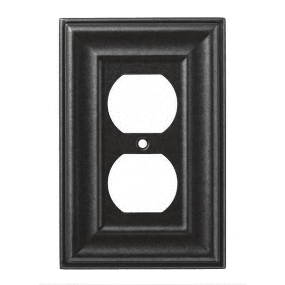Hampton Bay W36421-SI Furrowed Single Duplex Wall Plate Cover