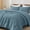 Stormy Blue, variant on PHF 3-Piece Waffle Weave Comforter Set Queen Size, Lightweight Comfy Bedding Set for All Season, Ultra Soft Textured 1 Comforter with 2 Pillow Shams, White