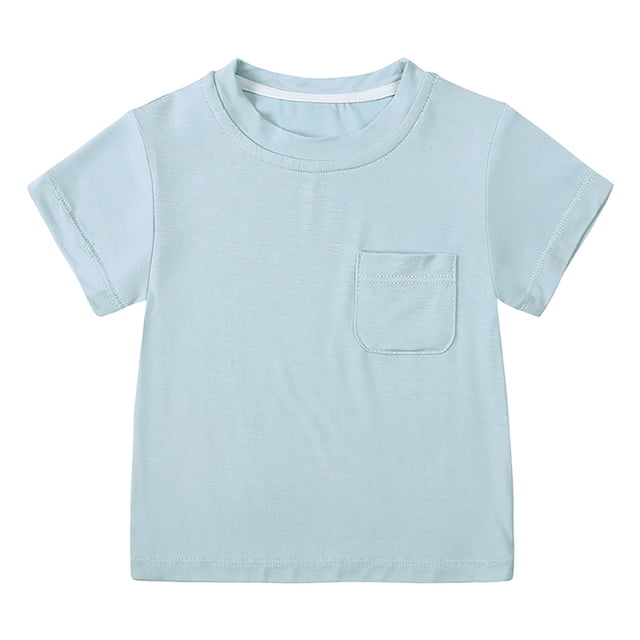 KYAIGUO Unisex Baby Infant Short Sleeve T-Shirt Tops Summer Solid Color Round Neck Tee Shirt
