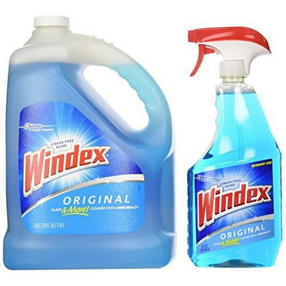 Windex Original Glass & More Cleaner Trigger Spray 946mL/1 Qt   Refill 1 Gallon