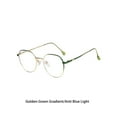 thumbnail image 2 of TureClos Gradient Glasses Frame Anti Blue Light Unisex Eyewear Reading Glass Vintage Style Eyeglasses Big Frame Spectacles Gold green, 2 of 7