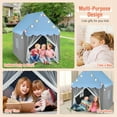 thumbnail image 4 of Infans Kids Playhouse Tent Large Castle Fairy Tent Gift w/Star Lights Mat Blue, 4 of 7