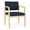 Adler Midnight Blue, variant on Lenox Wood Reception Waiting Room Wood Guest Chair / Natural Wood / Blue