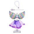 thumbnail image 2 of Conjunto de disfraz de hada para niñas, varita de ala de mariposa para niños de Halloween, regalo de cumpleaños para fiesta de cosplay, faldas de tutú Estilo B Yinane Disfraz de juego de simulación, 2 of 8