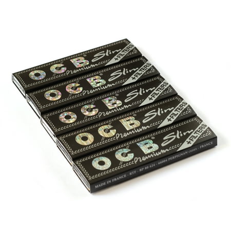 Ocb Rolling Papers - 5 booklets of 32 OCB Premium King Size Slim rolling paper + filter tips