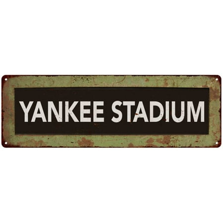 YANKEE STADIUM Trollery Bus Roll Vintage Metal Sign 6x18 (Best Way To Yankee Stadium)