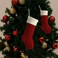 thumbnail image 5 of Christmas 3Pcs Large Christmas Stockings Knitted Xmas Stockings,18 Inch Rustic Socks Double Sided Fireplace Hanging Vintage Decorations for Family Christmas Decor, 5 of 7