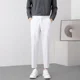 thumbnail image 2 of pantalones de traje para hombre, holgados, fluidos, de seda helada, rectos, drapeados, marrones, para trabajo, para oficina, elegantes, a la moda, 2 of 5