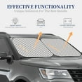 thumbnail image 4 of Kll Airplane Windshield Sun Shade 2-Piece Foldable Car Front Window Sunshade For Most Sedans Suv Truck - Auto Sun Blocker Visor Protector Blocks Max Uv Rays - Medium, 4 of 7