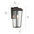 thumbnail image 3 of Kichler Lighting - Mathus - 1 Light Medium Outdoor Wall Mount In Traditional, 3 of 6