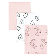 Little Star Organic Baby Girl 3 Pk Burp Cloths, One Size