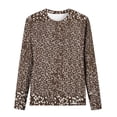 thumbnail image 5 of Pompotops Hauts Amples à Col Rond pour Femmes, T-Shirts Imprimés Décontractés à Manches Longues en Solde, 5 of 5