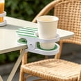 thumbnail image 5 of Clip‑On Stripe Drink Holder, Portable Adjustable Cup Holder - Secure Your Beverage Anywhere, Indoor Outdoor Universal Drink Organizer for Pool Balcony Chair Desk Beach Lounge, 5 of 9