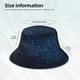 thumbnail image 3 of Fotbe Blue Glitter Retro Sombrero Tipo Pescador con Estampado – Sombrero de Sol de Algodón de Moda para Playa, Golf, Pesca, 3 of 6