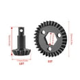 thumbnail image 4 of RC Bevel Gear Set Lightweight Black High Strength 33T 13T RC Diff Ring Pinion Gearsfor 1/18 UTB18 RC Crawler, 4 of 8