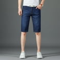 thumbnail image 3 of NKZNKZ Jean Shorts for Men Denim Shorts Mens Jean Shorts Fashion Mens Denim Utility Short Mens Casual Jean Shorts 4 pockets SIZE 38, 3 of 7