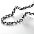 thumbnail image 3 of QQTDFG 7-40'' 4/5/8mm Mens Jewelry Multi-Color Stainless Steel Byzantine Chain Necklace-Silver Black-8mm-16 inch, 3 of 6