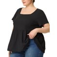 thumbnail image 1 of Camisede mancorligede verano pamujer de talgrande Negro XL, 1 of 6