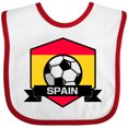thumbnail image 3 of Inktastic Soccer Spain Flag Banner Boys or Girls Baby Bib, 3 of 4