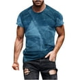 thumbnail image 2 of Azrian Shirts for Men Short Sleeve,New Fashion Casual Men's T-shirt Print Sports T-shirt Sleeve Round-Neck Blouses &, 2 of 5