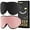 Black+pink, variant on NestE 2 Packs Sleep Mask for Side Sleeper, Eye Mask for Sleeping Women Men, 3D Contoured Cup No Eye Pressure 100% Light Blocking Sleeping Mask with Adjustable Strap Night Blindfold Flight, Nap, Black