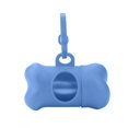 thumbnail image 2 of 20 rollos de bolsas de plástico para basura limpia para perros y mascotas con soporte dispensador de bolsas en forma de hueso (azul), 2 of 5
