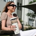 thumbnail image 2 of ASOBU Marina See-Through Triton Tumbler with Flexible Straw (White), ICT400W, 2 of 3